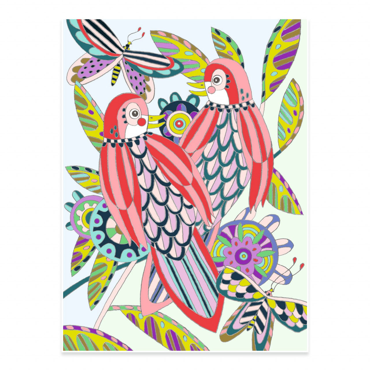 Mapa cu 3 postere de colorat Pasari, Djeco - Imagine 2 [ps:f18a3f1a-1cea-4657-a2b4-505f839accc3]