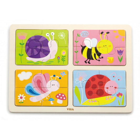 Puzzle 4 in 1 - Insecte [ps:ef29da36-f148-4707-9615-3fdf50ae602d]