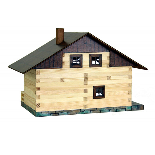 Set constructie arhitectura Pensiune alpina, 195 piese din lemn, Walachia [ps:d2aa68a4-1413-41f0-aea9-92ff62d110fa]