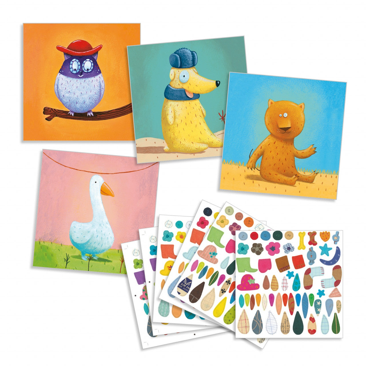 Joc creativ cu stickere Creeaza animale, Djeco - Imagine 2 [ps:544aefc0-e8f2-4e45-aa56-7e039e165afa]