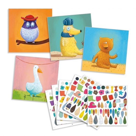 Joc creativ cu stickere Creeaza animale, Djeco - Imagine 2 [ps:544aefc0-e8f2-4e45-aa56-7e039e165afa]