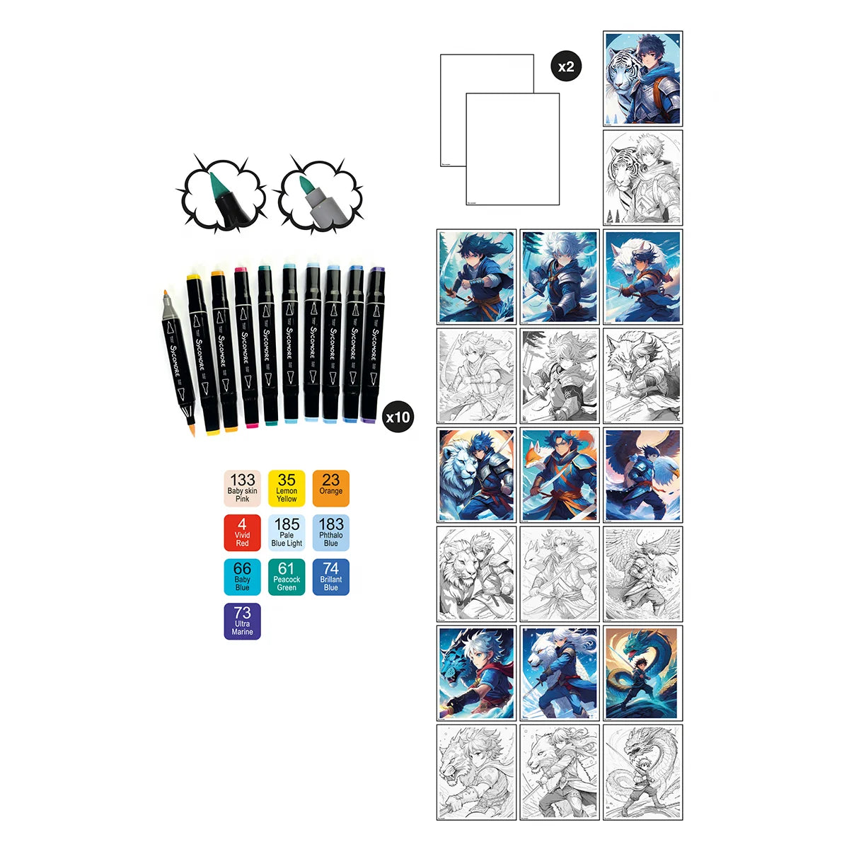 Atelier Creativ Manga Eroi Războinici Sycomore - Default Title (3) [ps:0420db53-ba87-40ee-88f6-c15fdf5f1c5f]