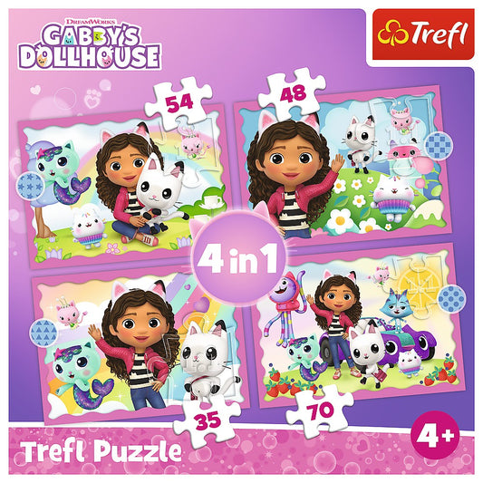 PUZZLE TREFL 4IN1 GABBYS DOLLHOUSE AVENTURILE LUI GABBY - Imagine 6 [ps:b0dcb242-3892-4068-aaa7-3e8331241156]