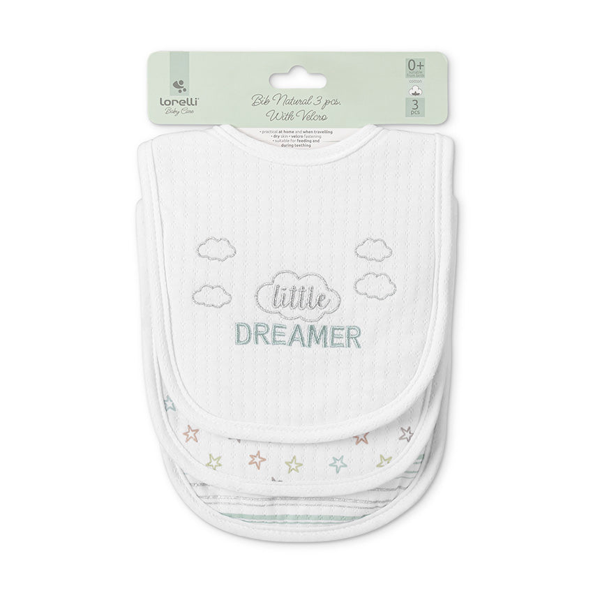 Set 3 Bavete Bumbac Lorelli pentru Nou-Născut, Albe - White (3) [ps:9519e564-039d-4396-a85e-20856c465d0c]