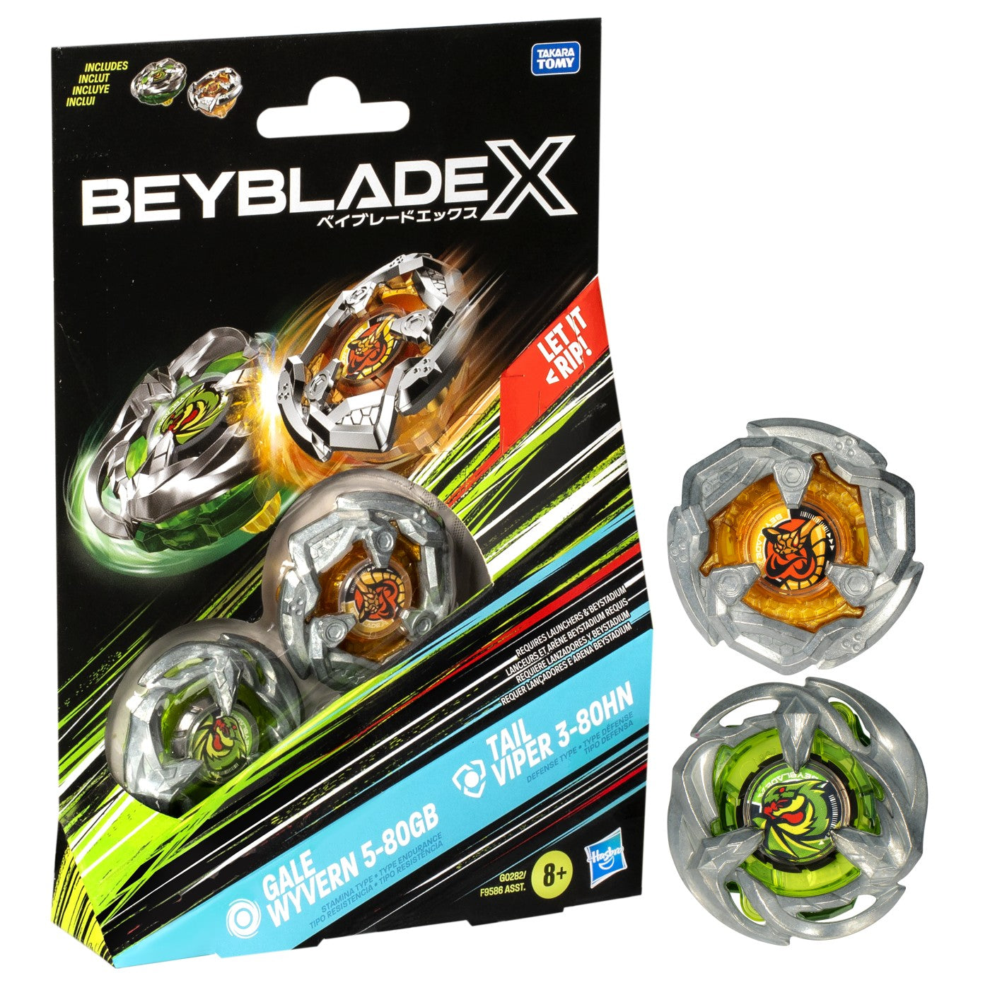 BEYBLADE X PACHET DUO TAIL VIPER 3-80HN SI GALE WYVERN - Imagine 3