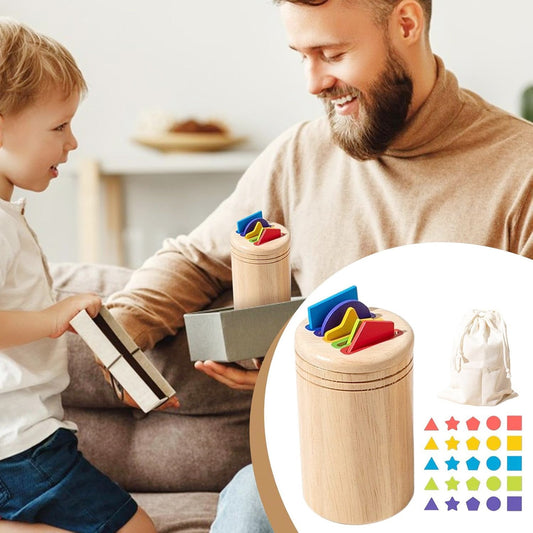 Jucărie Montessori Lemn Flippy, Sortator 19 Piese, 2+ ani - Geometrice (3) [ps:60e30328-8e64-4ffb-a1de-c241f909d689]