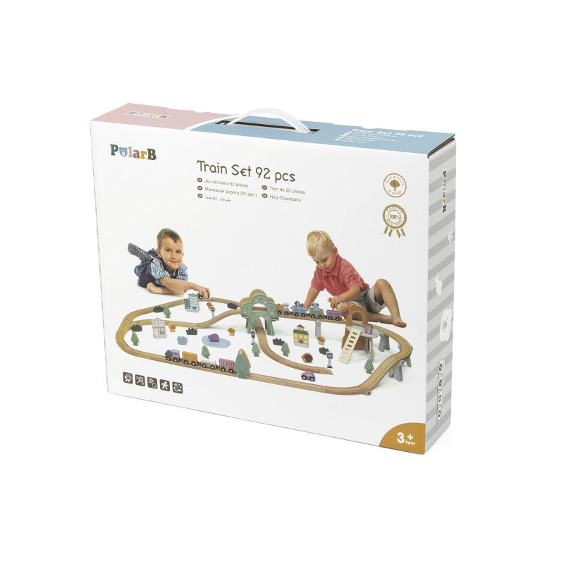Set de trenulete din 90 de piese, PolarB Viga [ps:f9fd2f56-61cd-4c3a-aed3-c099c377dfa1]