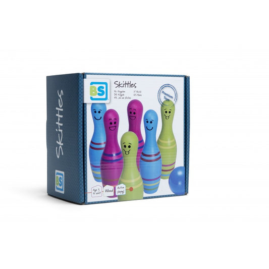 Set de bowling din lemn Skittles Jr., BS Toys [ps:2460dd0a-b257-4e95-b484-a6ea5db598f0]