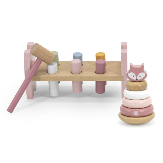 Set stivuitor si mini banc cu ciocan, Vulpe, PolarB Viga [ps:40f854ae-91ec-4776-9421-2d702cc4a870]