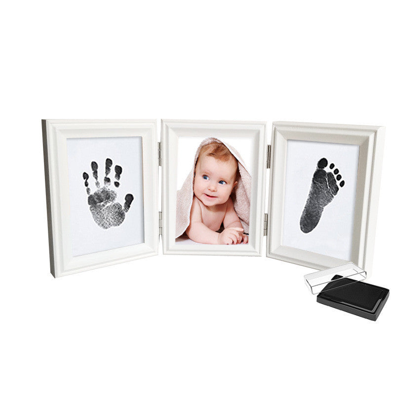Kit rama foto tripla mobila cu cerneala pentru manuta si - Imagine 3