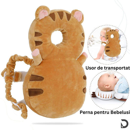 Perna Protectie Cap Bebelusi Flippy, Elefant Plus, Gri - Tigru (3) [ps:3d685570-c9ff-4ca5-886b-843521a1fbd2]