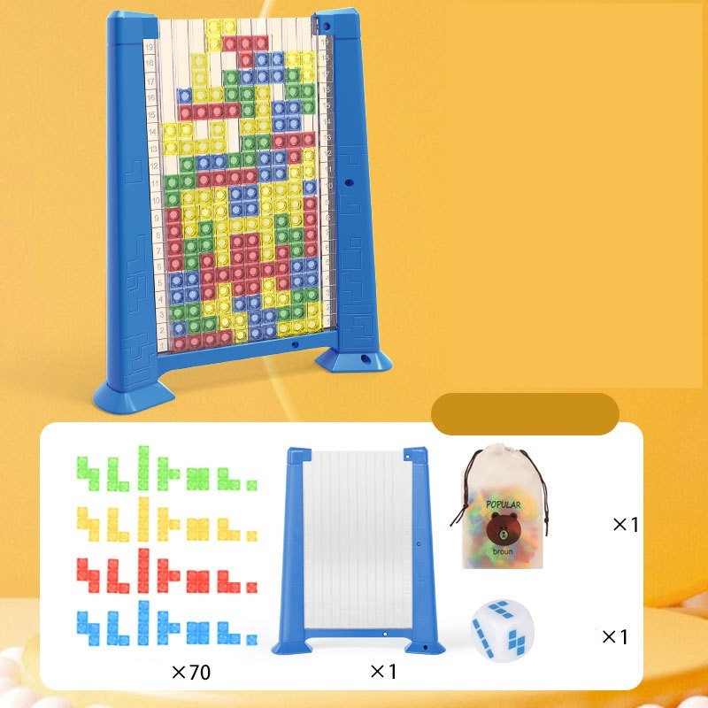 Joc Inteligență Tetris Tangram Flippy, 70 Piese, Montessori - Albastru (3) [ps:3743ad4b-a5cb-4626-9a7a-6c1e5cd1d6e1]