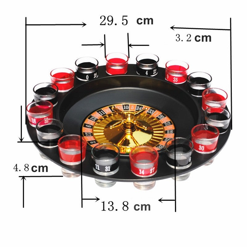 Joc de Băut Ruletă Flippy cu 6 Pahare de Shot | Roșu/Negru - Rosu/Negru (3) [ps:574f40db-df78-465e-aaac-61f39f6090e0]