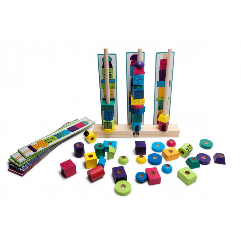 Joc de stivuire Turnuri din margele logice, BS Toys [ps:1f95187e-e55e-4f6f-afd4-007da4632b6b]