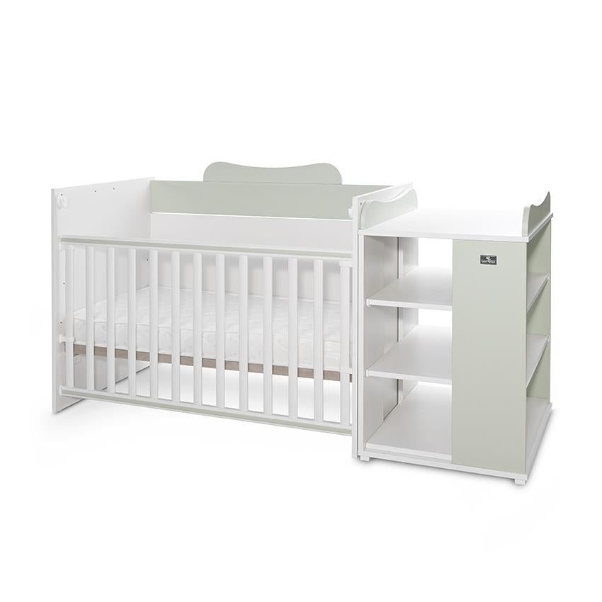 Pătuț Modular Multifuncțional Lorelli Multi, White Orchid - White Milky Green (3) [ps:81ae112b-b662-4023-9467-d34d4f0f8869]
