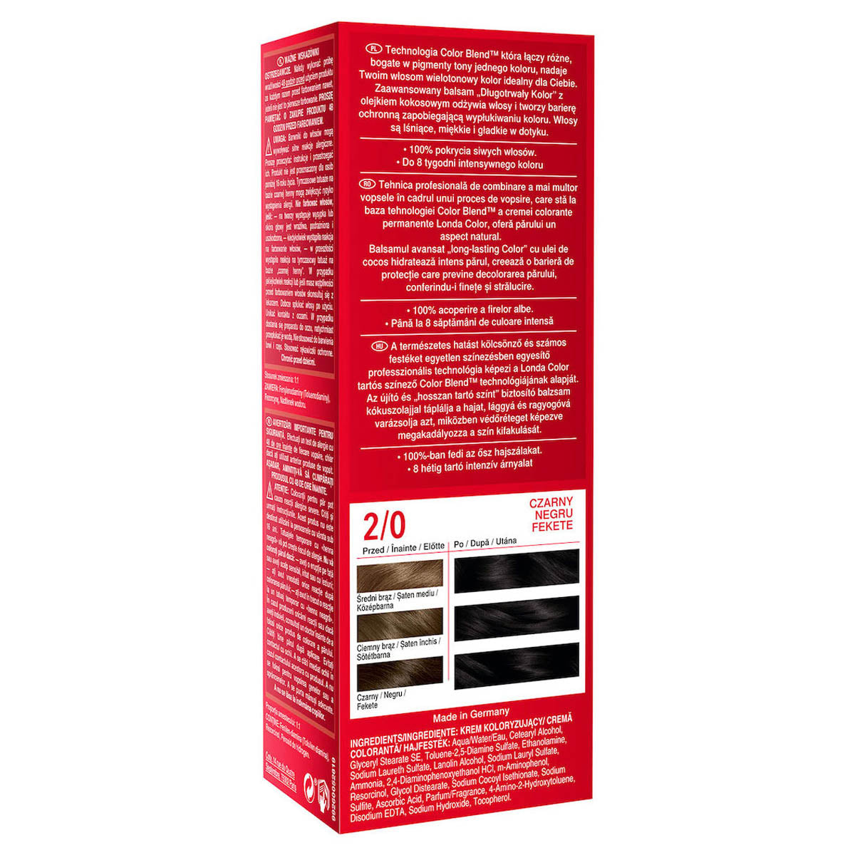 LONDA Color, vopsea de par, nuanta negru, nr 2/0 - Imagine 3