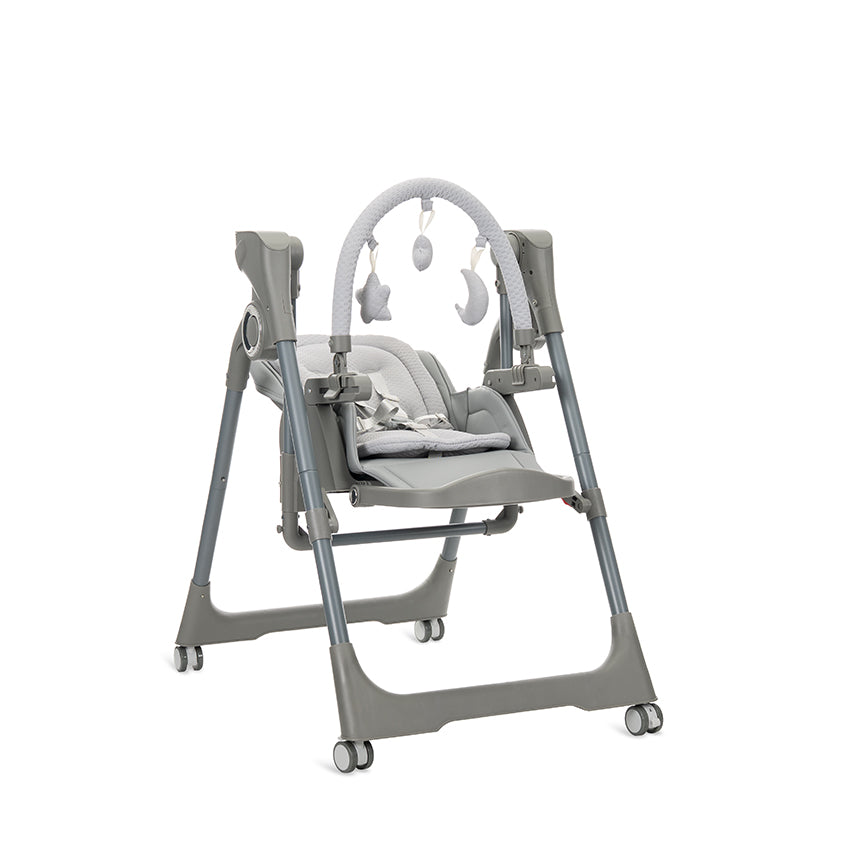 Leagăn Electric și Scaun Masă 2în1 Nomino Lorelli, Green - Grey (3) [ps:1fdc7f01-91bd-48cd-92fb-841ecf8e621c]