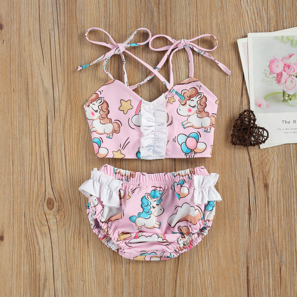 Costum de baie Unicorni din 2 piese Drool (Marime: 80) - Imagine 3