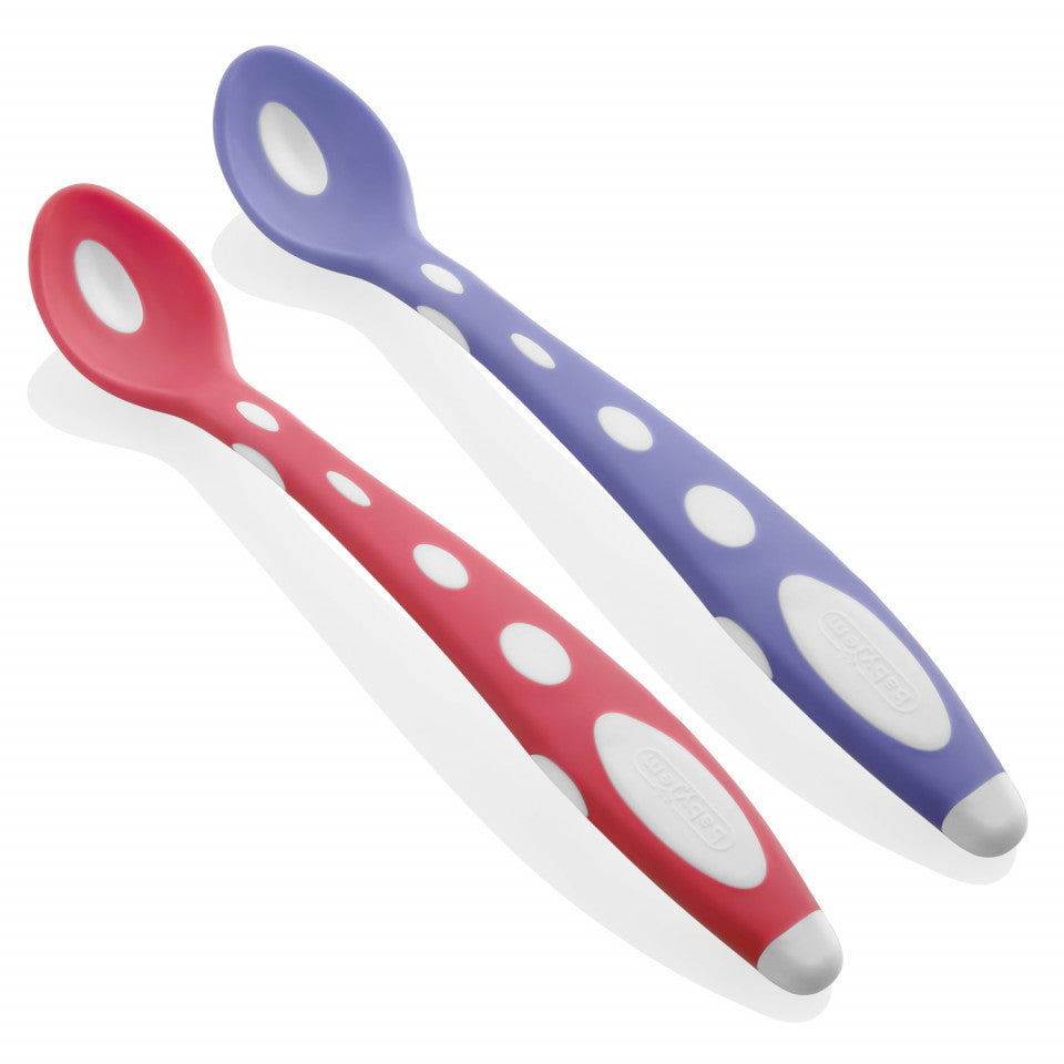 Set 2 lingurite din silicon BabyJem Soft Spoon (Culoare: - Bleu