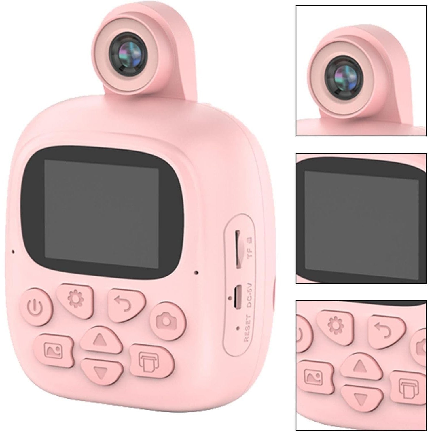 Camera Instantanee Copii Flippy Dinozaur, Verde - Roz (3) [ps:98ce6044-40bd-4364-8add-a2fe9b792e4a]