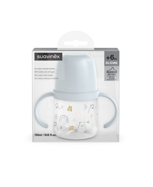 Prima cană cu muștiuc din silicon 150 ml, +4l, Bears, - Imagine 3