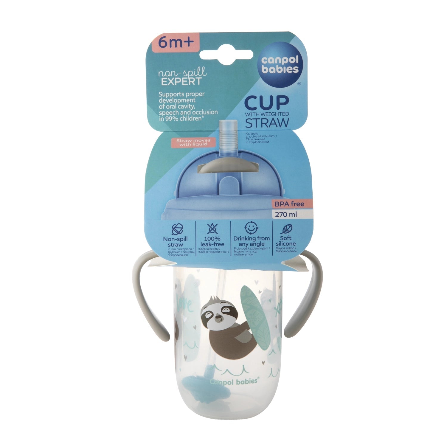 Canpol Babies Cana Anti-Varsare Cu Pai 270ml Exotic - Gri [ps:491dc217-9474-4db5-880e-316f780b933d]