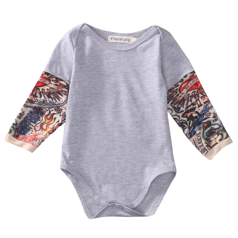 Body cu tatuaj Drool (Culoare: Gri, Marime: 90) [ps:0afc9801-eb34-4379-a02b-e826a779d780]