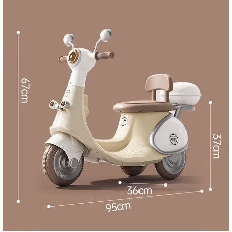 Motocicletă Electrică 3 Roți Flippy, Roșu, cu Telecomandă - Bej (3) [ps:d3d438d3-92d6-4c76-b599-84fa2684e0c3]