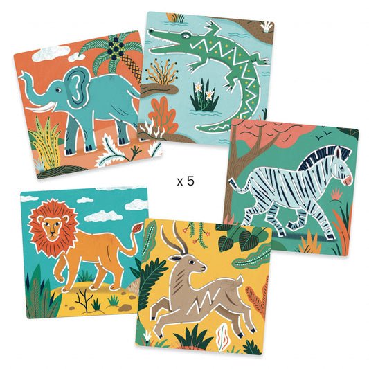 Sabloane Animale salbatice, Djeco - Imagine 2 [ps:f038ed29-df30-49ab-b4b7-8c62fa84b9ec]