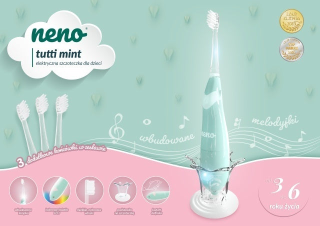 Neno Tutti Mint – periuță de dinți electrică (3-6 ani) - Mint