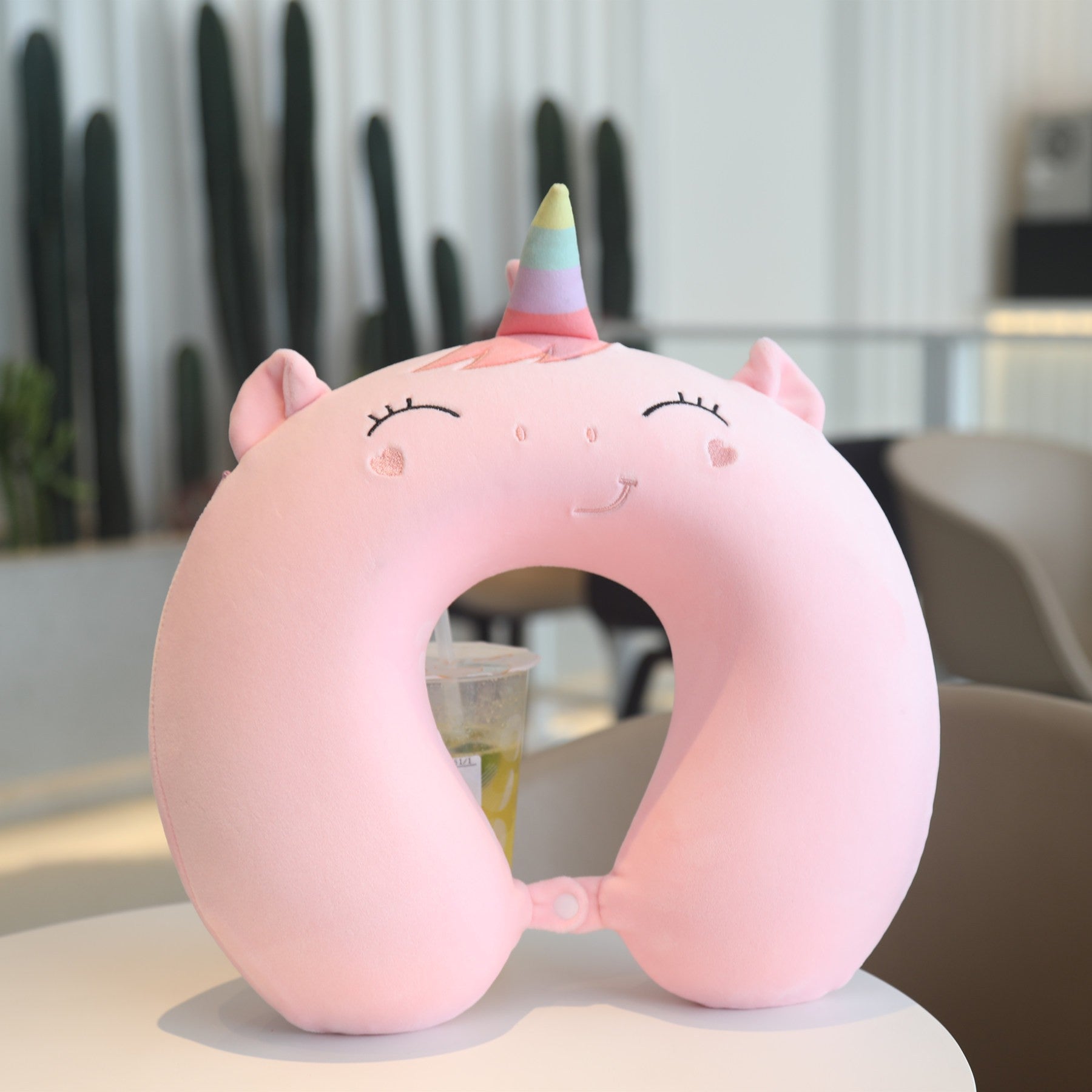 Perna de Călătorie U Flippy, Spumă cu Memorie, Unicorn, Roz - Model Unicorn (3) [ps:960f3129-577e-4a9f-9e78-f2f1353c7171]