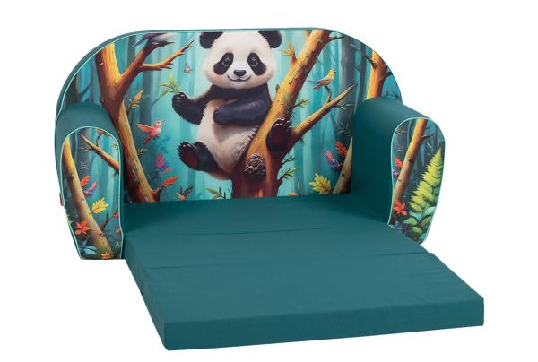 Canapea extensibila pentru copii, Knorr Toys, umplutura din spuma moale, husa bumbac 100% detasabila si lavabila, 77 x 34 x 42 cm, 9 Luni+, Lucky Panda - Imagine 3 [ps:f4396f19-d5bc-4114-9a2d-6b8da2b56f58]