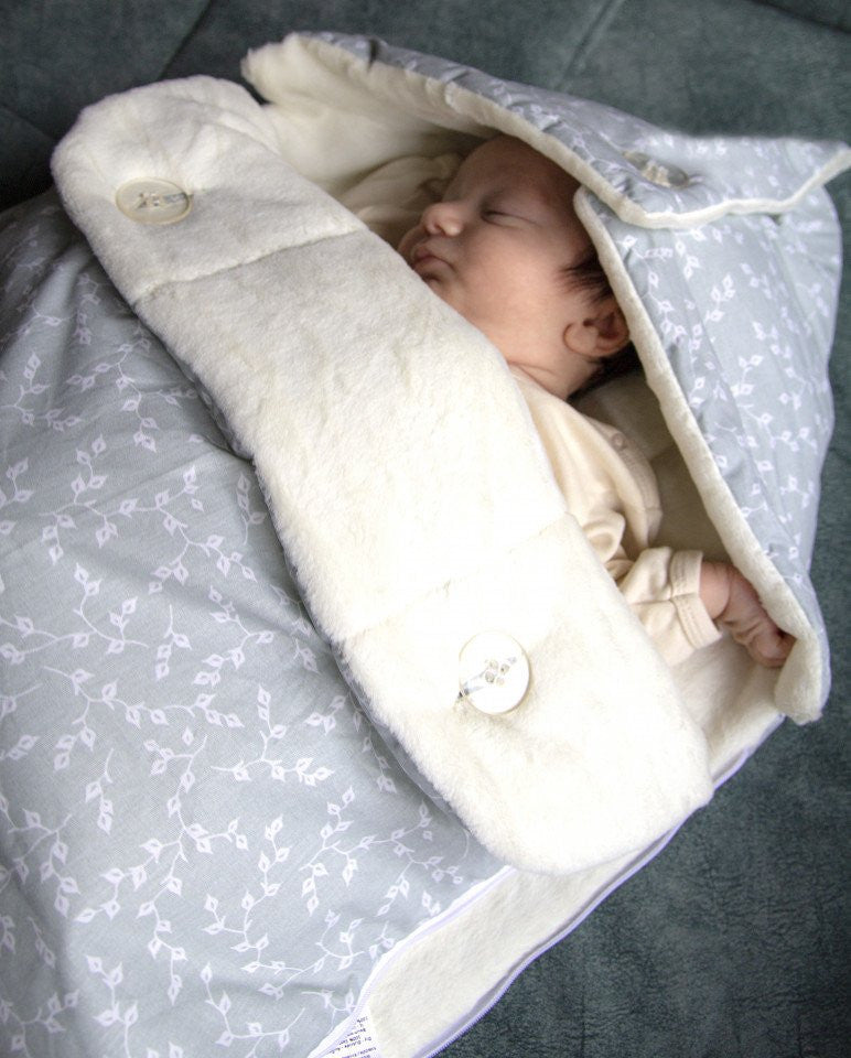 Paturica multifunctionala din bumbac BabyJem (Culoare: Maro) - Gri