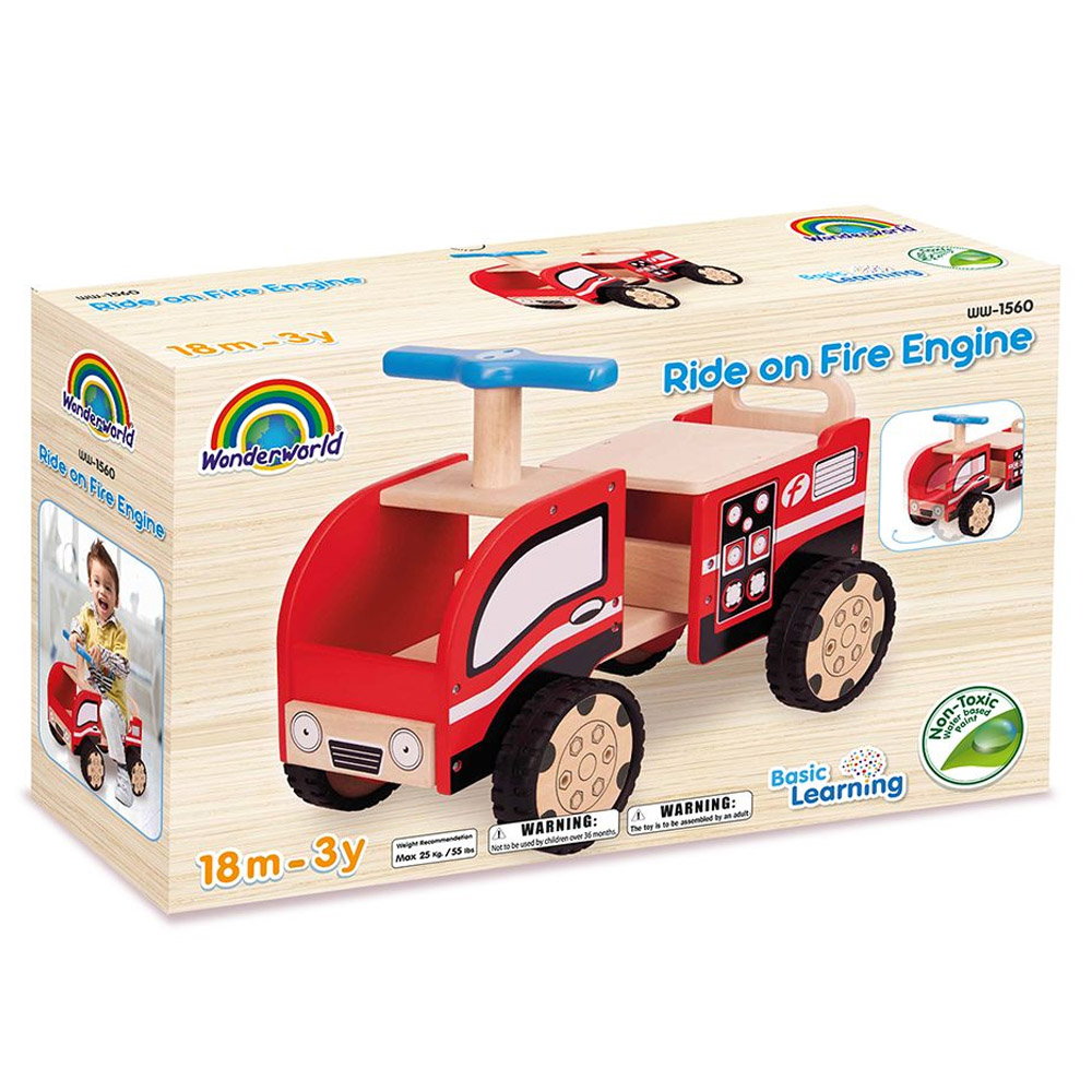 Mașină Pompieri din Lemn fără Pedale Wonderworld - Default Title (3) [ps:55687beb-a402-4546-8da2-7eeb43a0c389]