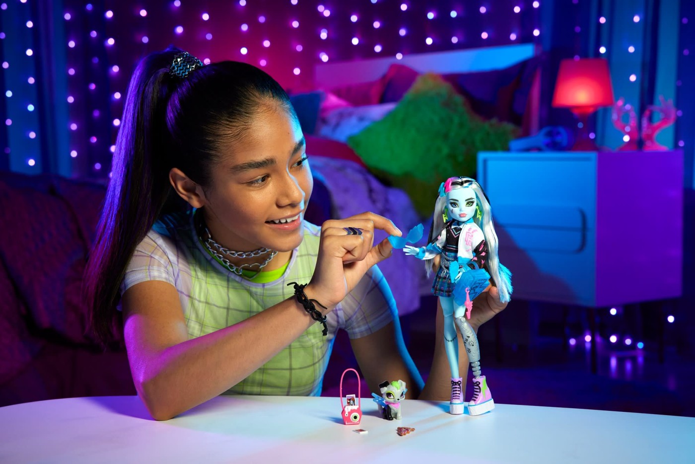 MONSTER HIGH PAPUSA FRANKIE STEIN CU ANIMALUT SI - Imagine 3