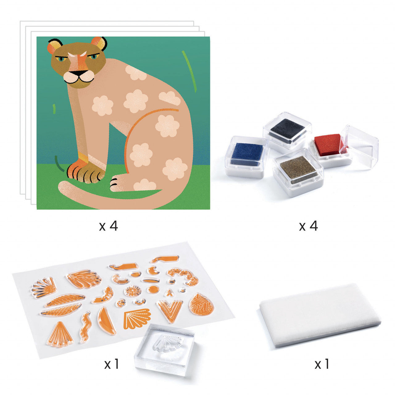 Joc creativ cu stampile Modele si animale, Djeco [ps:e849cbe4-d632-4b09-ae86-f88abfee9620]