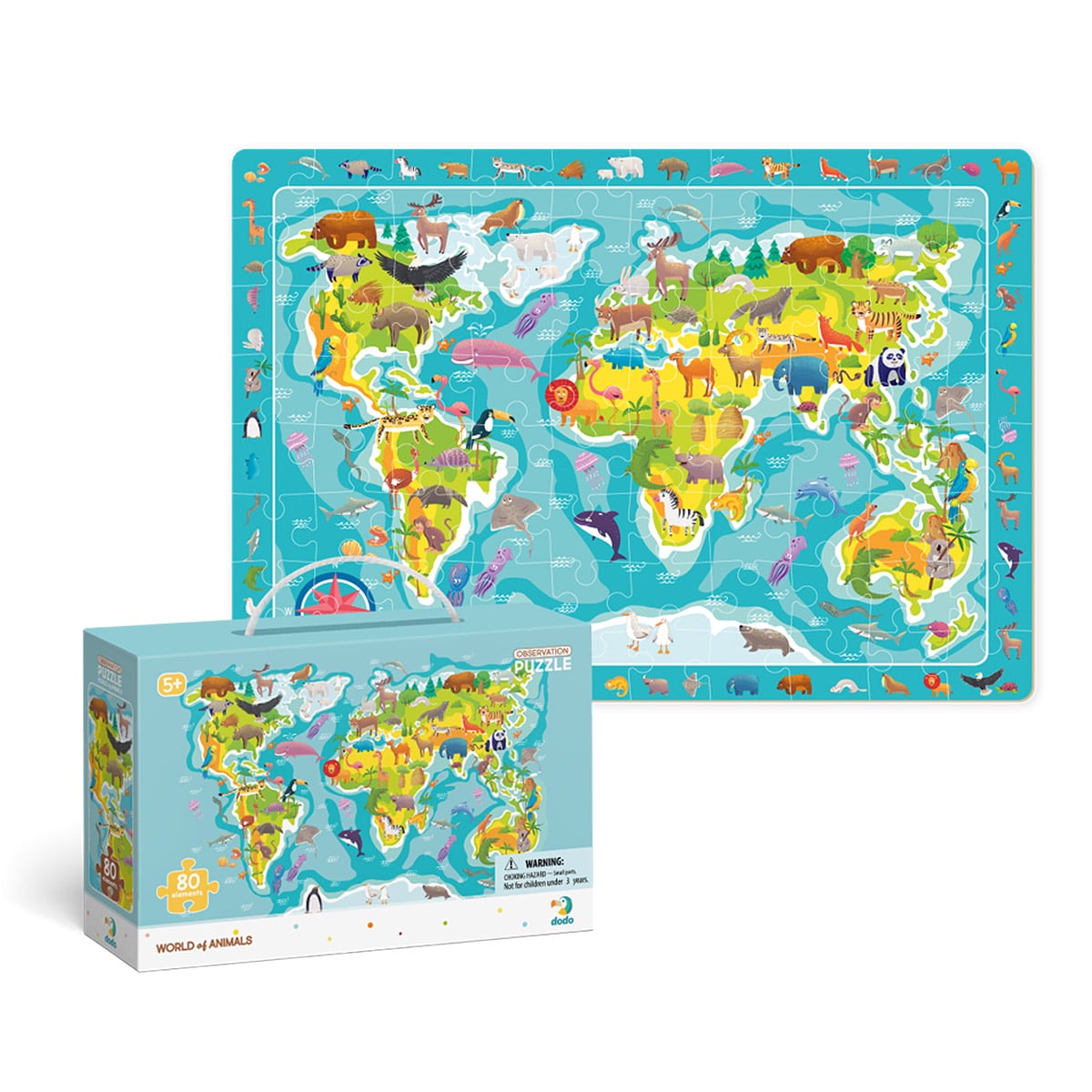 Puzzle de Observare Animalele Lumii, 80 piese - Dodo Toys - Default Title (3) [ps:5fde5893-0548-4e5f-85d8-844449c988cc]