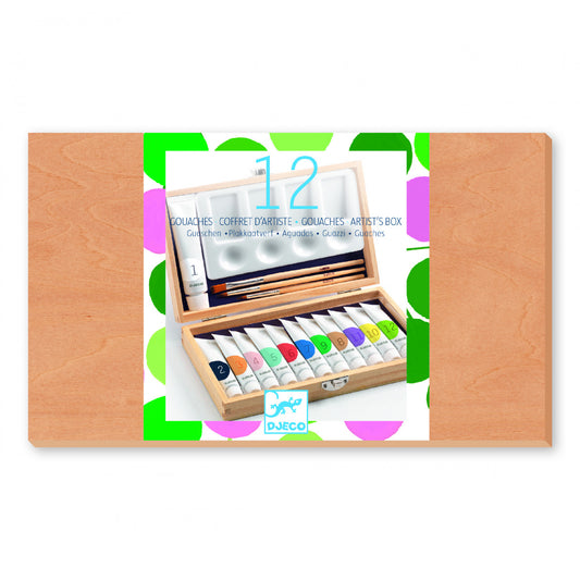 Cutia artistului cu 12 tuburi, Culori Guase, Djeco - Imagine 2 [ps:b3c173b2-49ce-4ece-bb88-bbe21eb708d0]