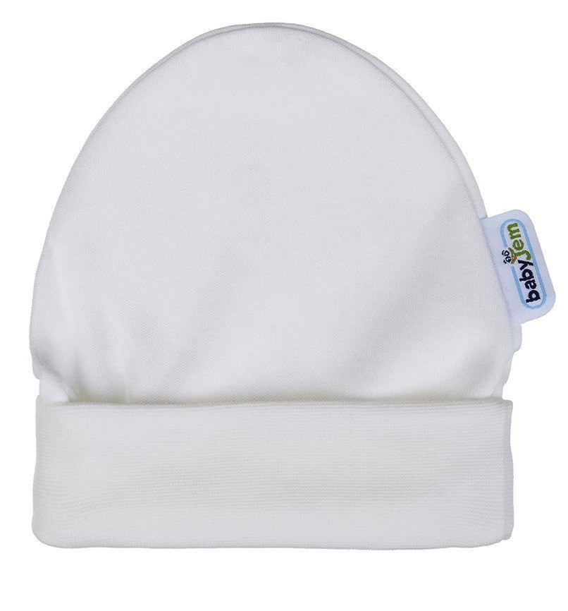 Caciulita pentru nou nascut BabyJem Baby Hat (Culoare: Gri) - Alb