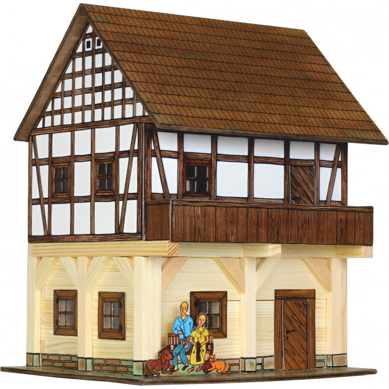Set constructie arhitectura Granar cu grinzi, 115 piese din lemn, Walachia [ps:4988fb28-771f-41c6-86ad-3c61de90bf70]