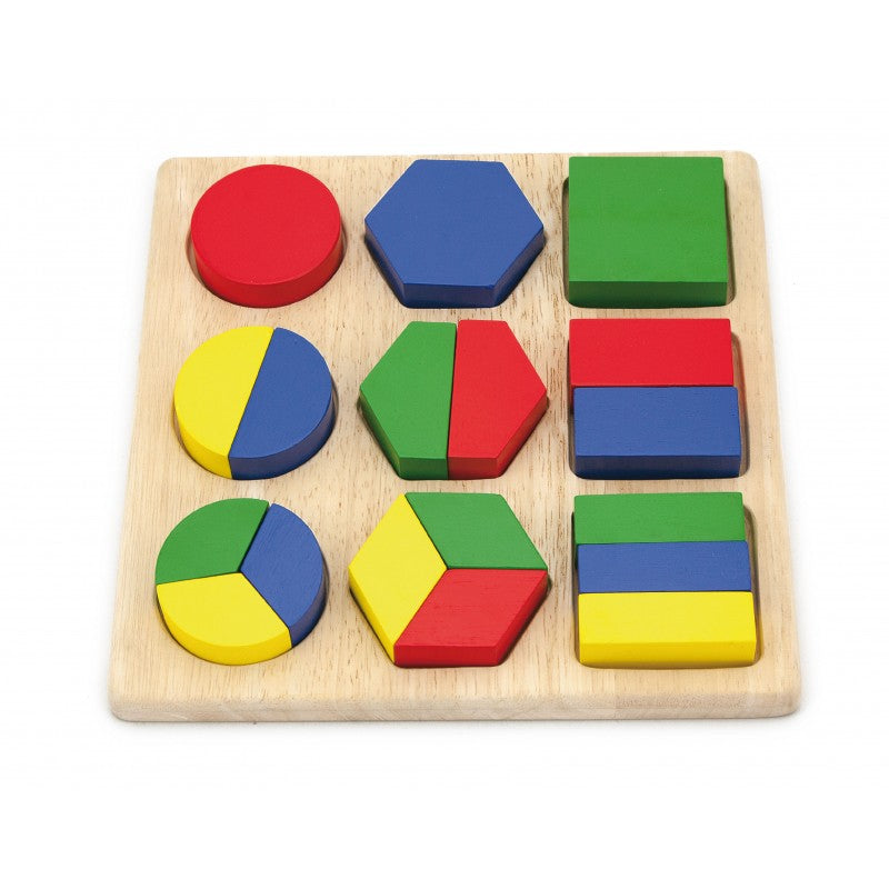 Puzzle sortator cu forme geometrice si fractii [ps:8018ebfc-31e7-4dcc-81ed-1d1dea84c3b8]
