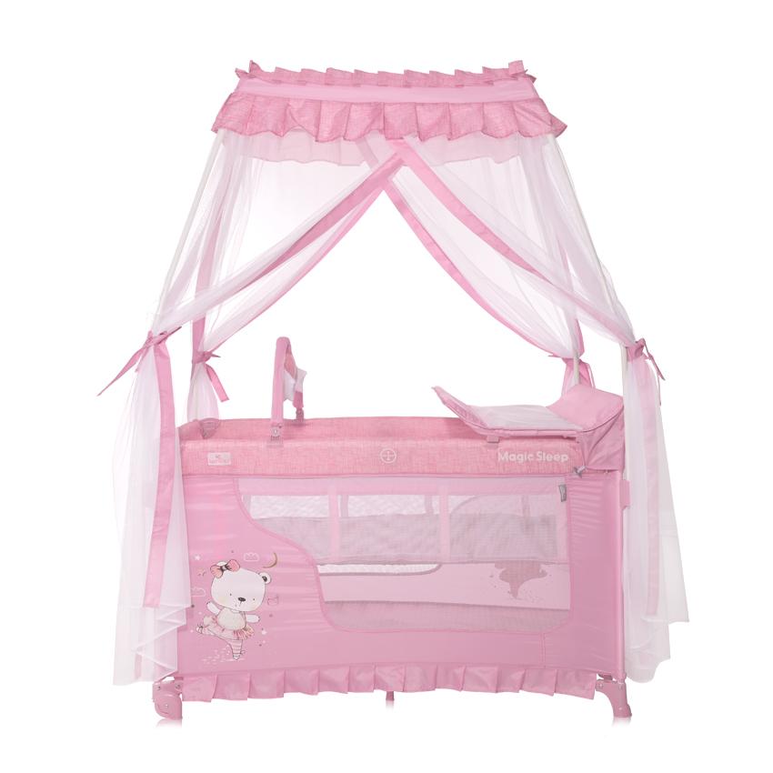 Pătuț Pliabil Lorelli Magic Sleep, Mellow Rose Ballerina - Mellow Rose Ballerina Bear (3) [ps:61f0d123-02c8-491a-a757-54d339f94252]