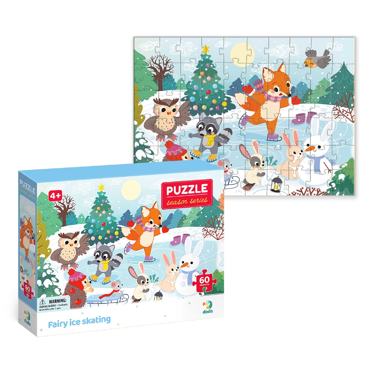 Puzzle 60 piese Iarna în Pădure - Dodo Toys - Default Title (3) [ps:83a2279b-8da7-48ec-98d1-09de95494d2c]