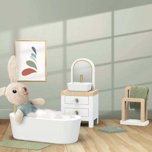 Set mobilier baie pentru casa de papusi, Speedy Monkey - Imagine 2 [ps:a476aefa-8f98-4084-8b65-95cc848f02aa]