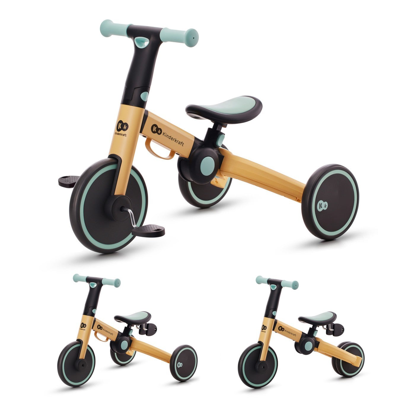 BICICLETA DE ECHILIBRU / TRICICLETA KINDERKRAFT 4TRIKE, SUNFLOWER BLUE [ps:1a46942b-8480-4071-a62b-11b496f1c980]