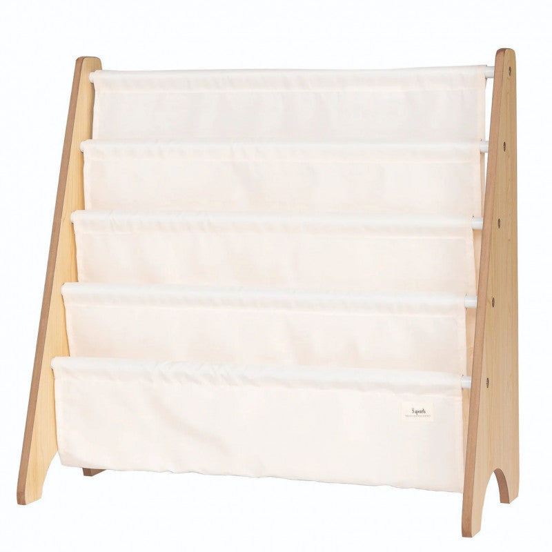 Raft organizator de carti pentru copii, material reciclat Cream, 3 Sprouts [ps:654591f9-d131-41b9-86da-52267ff2a239]