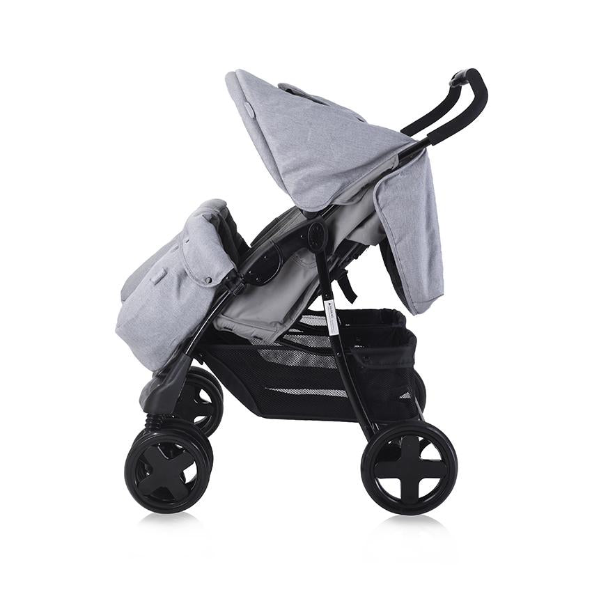Cărucior Gemeni Lorelli Twin, Cool Grey - Reglabil - cool grey (3) [ps:d028d997-90b7-4019-b30f-f95e8bf1f213]