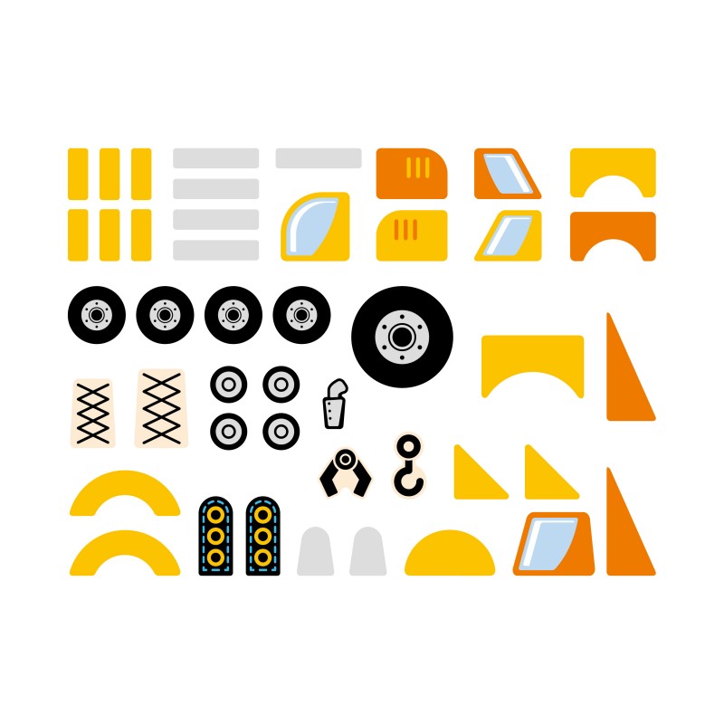 Set de mesterit - Vehicule de constructie, Viga [ps:1e1c0955-d3f7-4707-bfa7-46ee9890602d]