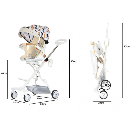 Cărucior Sport Flippy 3in1, 6-36 Luni, Crem Jungla - Default Title (3) [ps:4b44a47f-1383-4e67-b646-f8fc54f08492]
