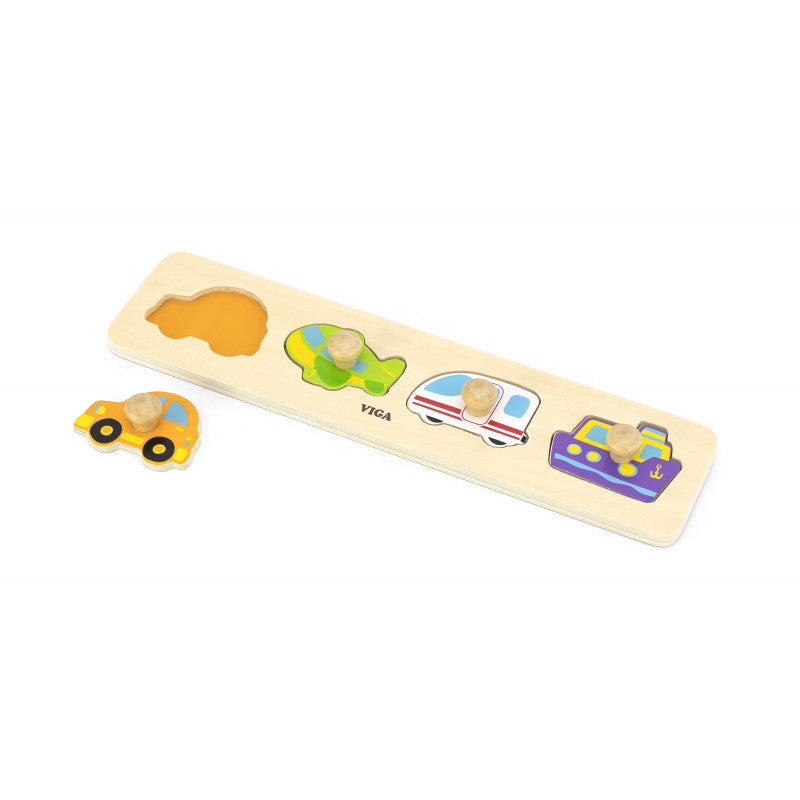Puzzle Montessori cu maner, Transport, Viga [ps:c634e5e4-d281-495a-99c8-8f373914a2fb]